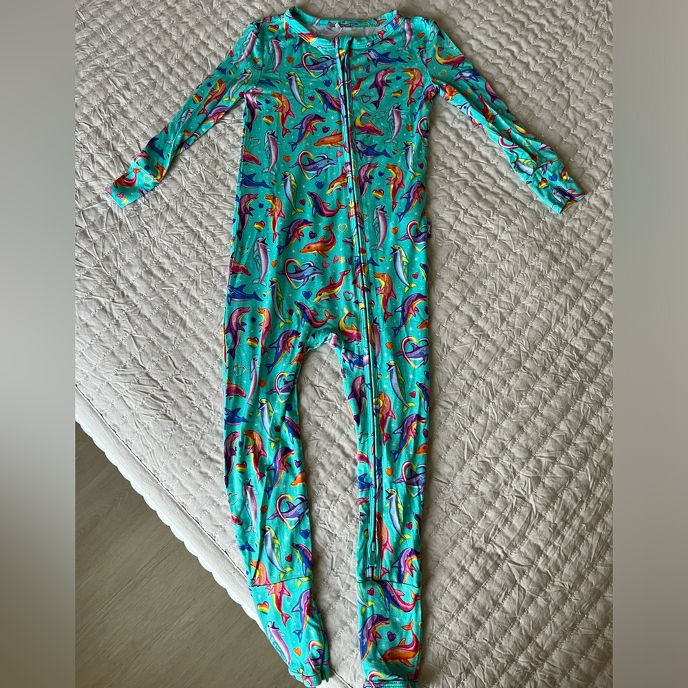 Posh Peanut Blue x Lisa Frank Dancing Dolphins Convertible Pajama